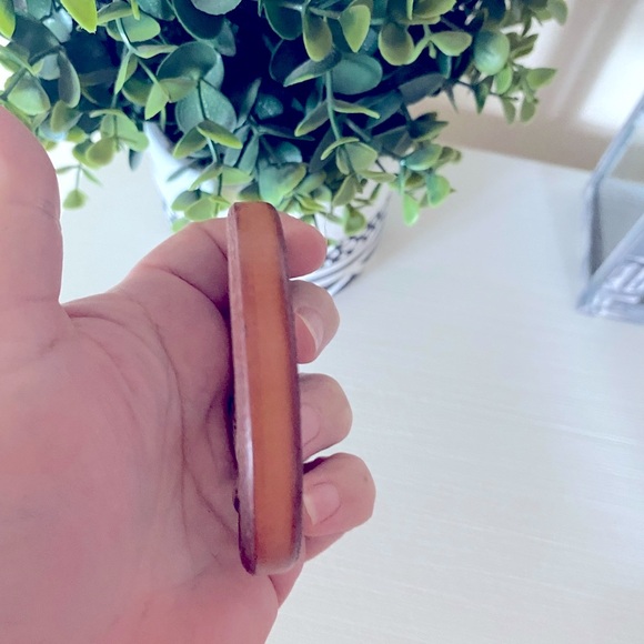 Silver Plated closure Brown Leather bangle Bracelet with hook clasp - Picture 3 of 5